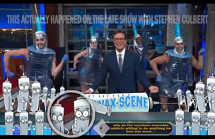 Simp Stephen Colbert manifesting the IDIOCRACY of the LEFT